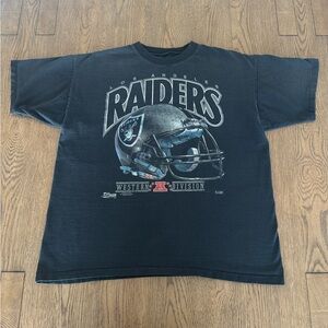 Vintage 1991  Los Angeles Raiders Salem Sportswear NFL Tee XL  Single Stitch AFC